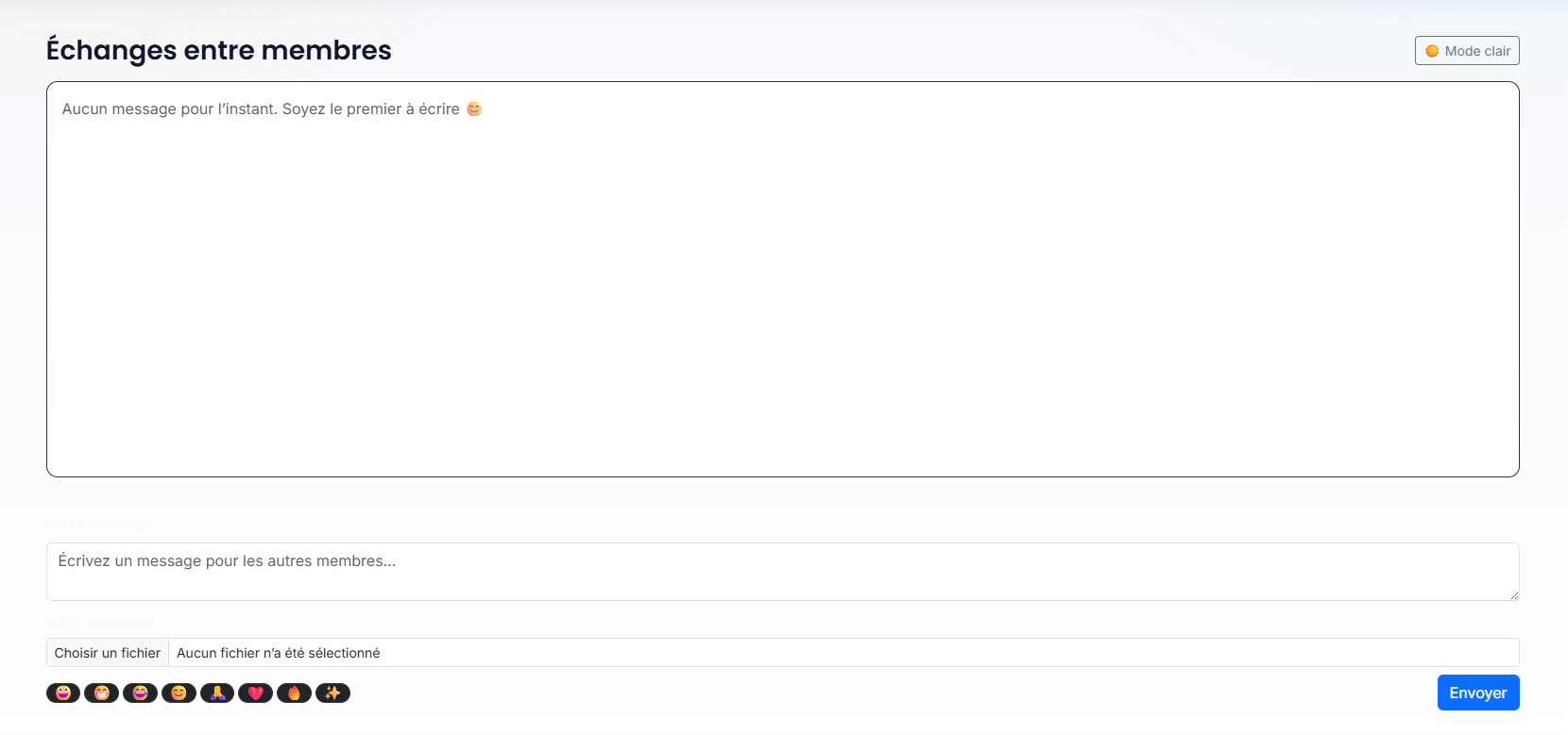 Aperçu des échanges entre membres